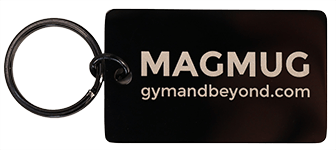 Keychain with engraving saying MAGMUG gymandbeyond.com