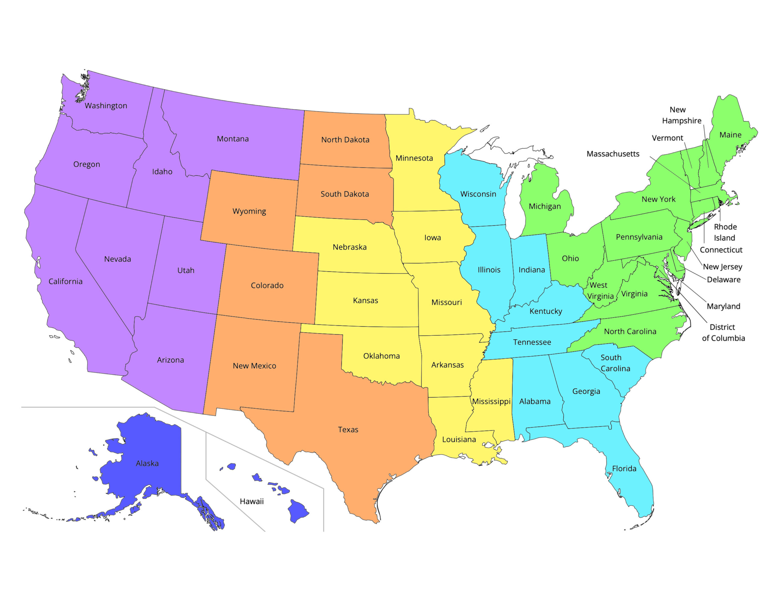 map of shipping zones for delivery